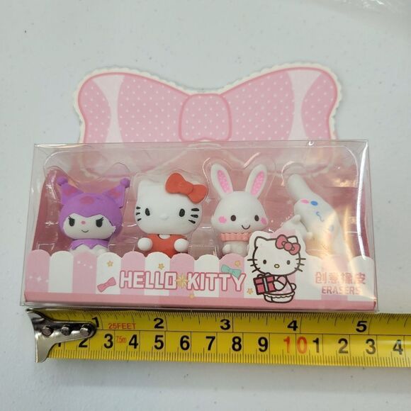 2/$20 Brand New Set of 4 Hello Kitty & Friends Eraser #1 - Picture 4 of 4